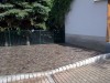 BV Wutha Farnroda Verlegung von Polygonalplatten (Porphyr Naturstein ), Setzen von Granitpallisaden und Zaunbau